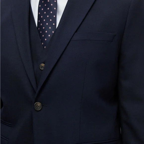 SelectedHommes Modern Classic Slim Fit Suit Blazer Jacket Luxury Navy Blue 38R